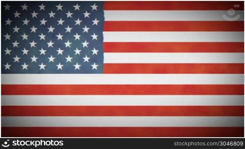 4k American Flag Background Loop With Glitch Fx
