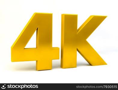 4K ultra high definition television technology logo icon isolated on white background. Ultra HD 4k word