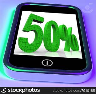 50% On Smartphone Shows Mobile Marketing And Special Promotions&#xA;