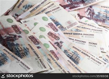 500 rubles macro background