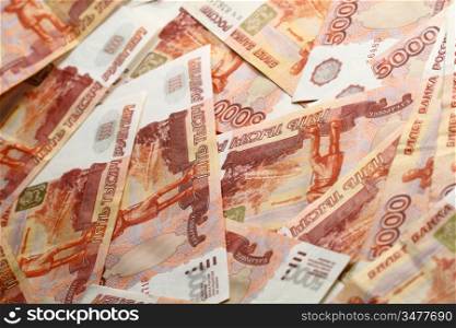 5000 rubles macro background