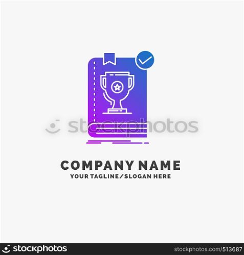554, Book, dominion, leader, rule, rules Purple Business Logo Template. Place for Tagline.. Vector EPS10 Abstract Template background