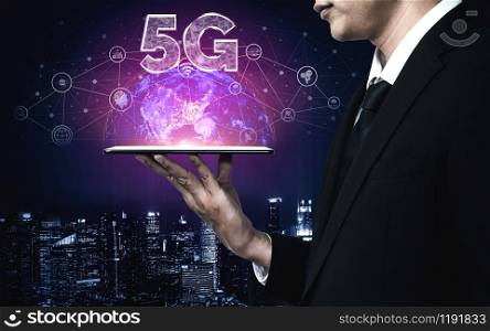 5G Communication Technology Wireless Internet Network for Global Business Growth, Social Media, Digital E-commerce and Entertainment Home Use.. 5G Communication Technology of Internet Network