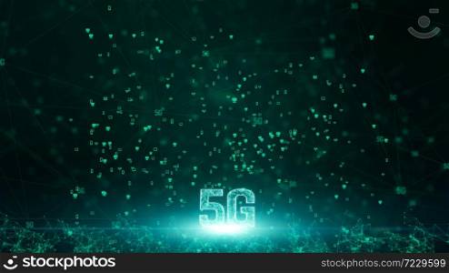 5G connectivity of digital data and conceptual futuristic information technology using artificial intelligence AI