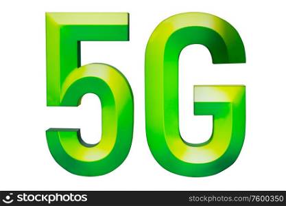 5G sign image isolated on white background data technology concept