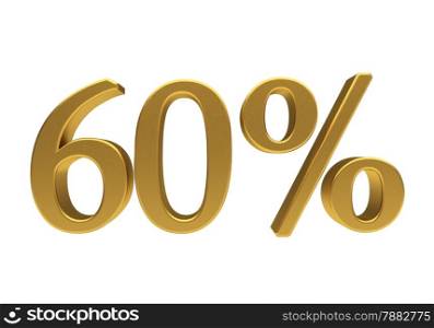 60 percent off. Discount 60. 3D illustration