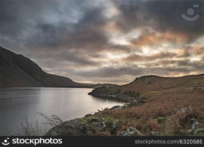 71409322 - stunning sunset landscape image of wast water and mountains in lkae district in autumn in england