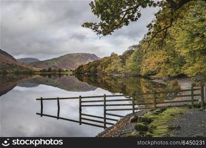 71429869 - stunning autumn fall landscape image of lake buttermere in lake district england