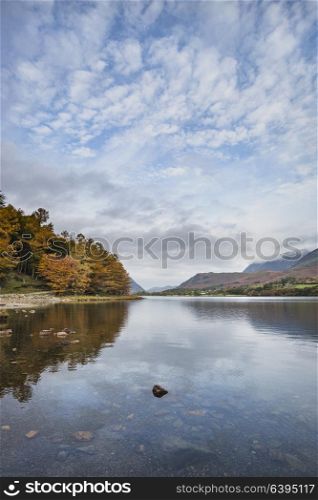 71441335 - stunning autumn fall landscape image of lake buttermere in lake district england