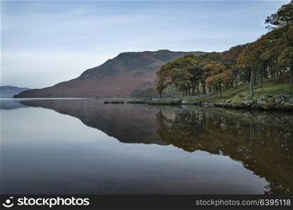 71918742 - stunning autumn fall landscape image of crummock water at sunrise in lake district england