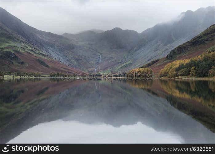 71944724 - stunning autumn fall landscape image of lake buttermere in lake district england
