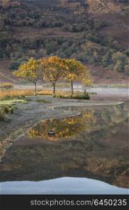 72188669 - stunning autumn fall landscape image of crummock water at sunrise in lake district england