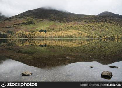 72188745 - stunning autumn fall landscape image of lake buttermere in lake district england
