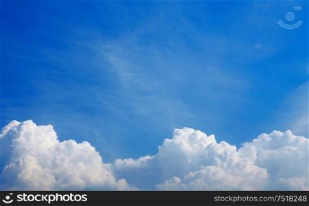 7861515 - horizontal photo of white clouds in the blue sky
