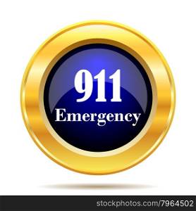 911 Emergency icon. Internet button on white background.