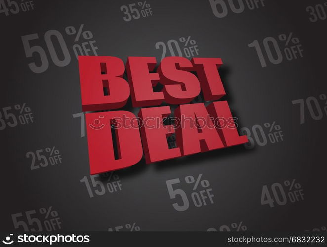 A 3D illustration of words Best Deal