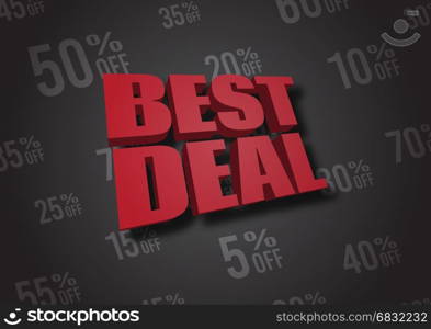 A 3D illustration of words Best Deal