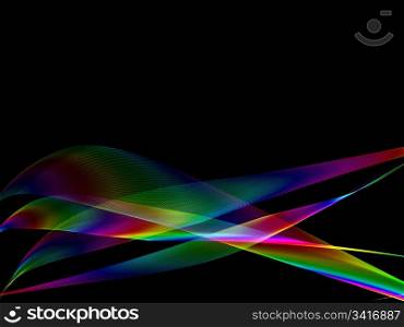 a abstract Rainbow on the black background . Abstract background