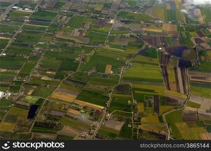 a air view of agraculture fields near the city of Chiang Mai in the north of Thailand in Southeastasia.. ASIA THAILAND CHIANG MAI