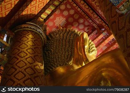 A allday ceremony in the Wat Phanan Choeng Temple in City of Ayutthaya in the north of Bangkok in Thailand, Southeastasia.