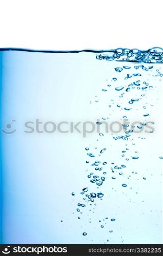 A background abstract of bubbles floating to the surface of water