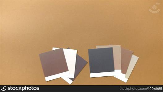 A background photo with colored cards