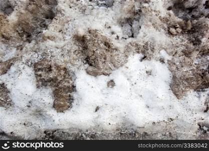A background texture of dirty snow