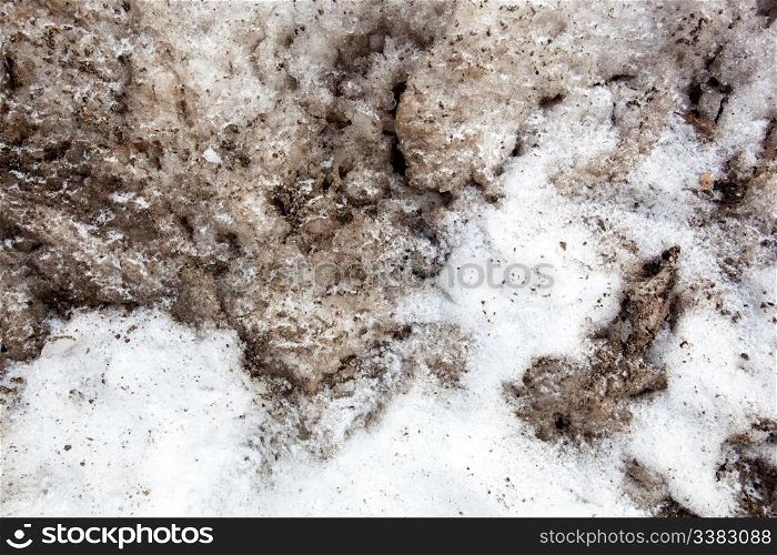 A background texture of dirty snow