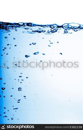 A background water abstract with blue bubbles