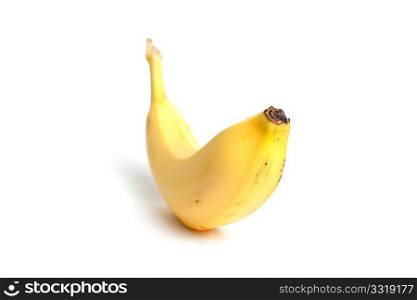 A banana isolated on a white background