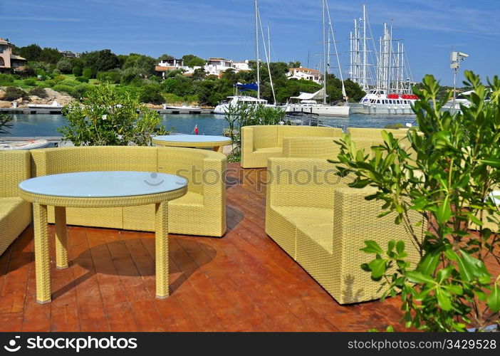 a Bar on the beach in Porto Cervo