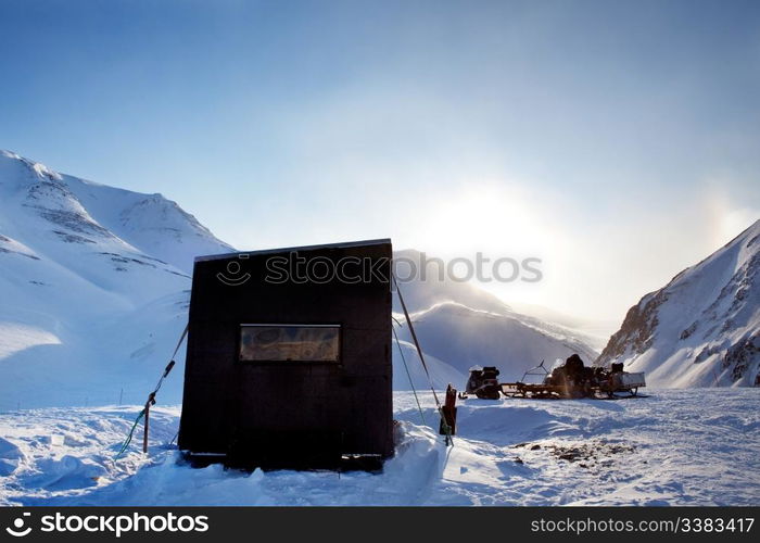 A base camp for a winter expedition - Spitsbergen, Svalbard, Norway