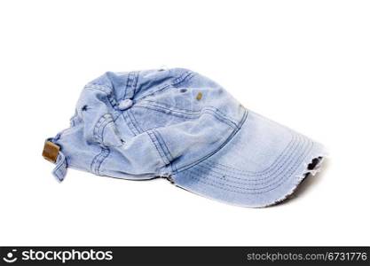 a baseball cap, after many uses