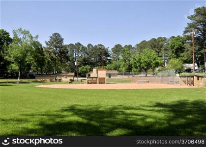 A baseball field at a community park