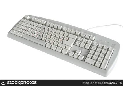 A basic keyboard on a laptop.