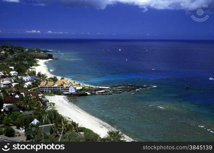 a Beach near St Gilles les Bains on the Island of La Reunion in the Indian Ocean in Africa.