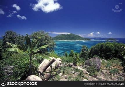a Beach on the coast if the Island Mahe of the seychelles islands in the indian ocean. INDIAN OCEAN SEYCHELLES MAHE BEACH