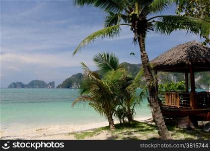 A Beach on the Island of Ko PhiPhi on Ko Phi Phi Island outside of the City of Krabi on the Andaman Sea in the south of Thailand. . THAILAND