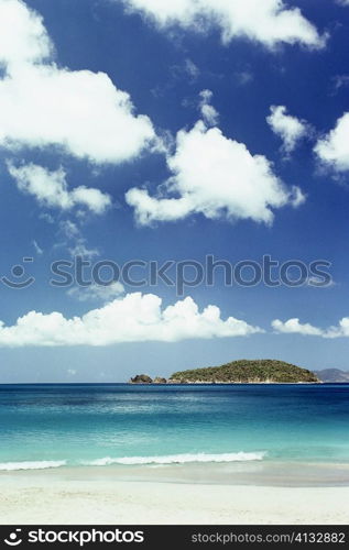 A beach seen under a vast sky, Caneel Bay, St. John, U.S. Virgin Islands