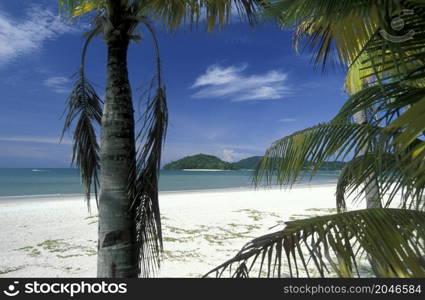 a beach with Landscape naer Ayer Hangat Village in the north of the Island of Langkawi in Malaysia. Malaysia, Langkawi, January, 2003