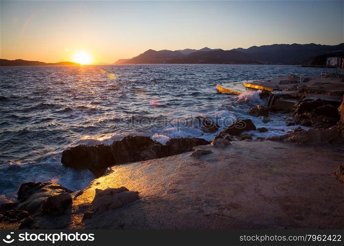 A beautiful coast landscape in Dalmatia, Croatia