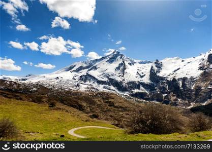 a beautiful landscape of the french Pyrenees mountains
