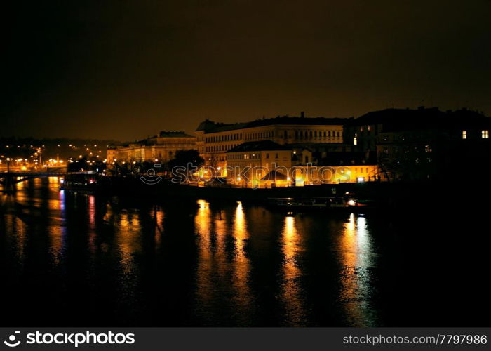 a beautiful night view of the Prague Autumn