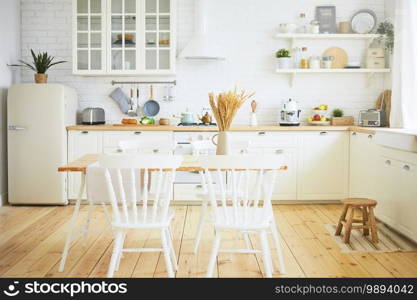 A beautiful shot of a modern house kitchen. Beautiful shot of a modern house kitchen