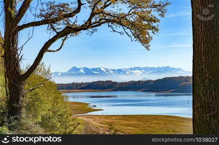 a beautiful view of french Pyrenees mountains