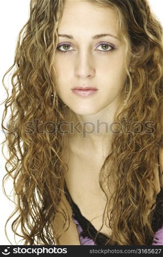 A beautiful young female model with great hair