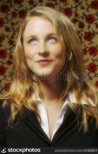 A beauty shot or portrait of a young attractive woman.