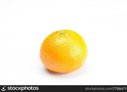 a big orange tangerine isolated on white