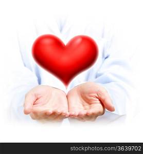 A Big Red Heart in thehand of a person