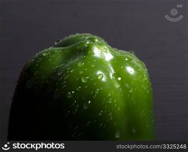 a big wet green pepper